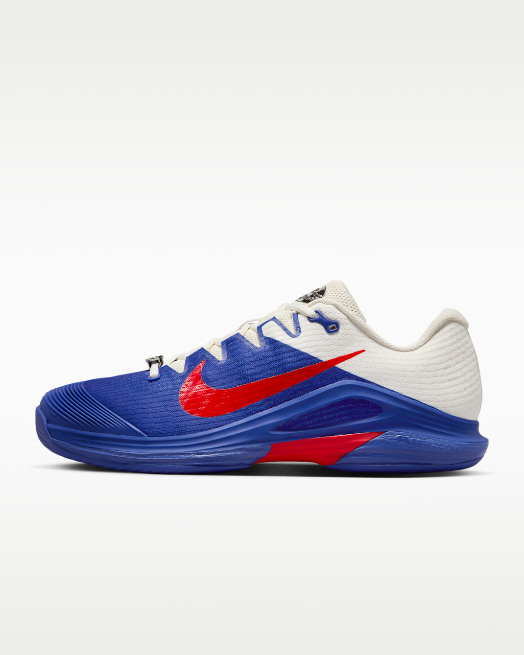 Tenis de tenis para cancha dura para hombre Nike Vapor 12 Premium - Noche intenso/Marfil pálido/Plata metalizado/Carmesí claro