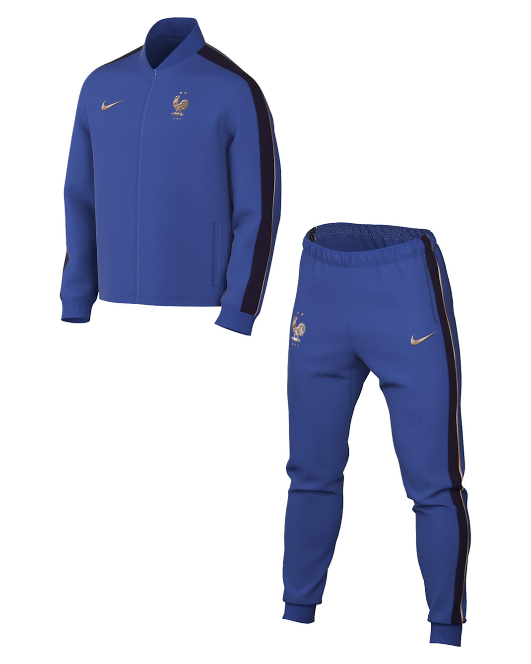 FFF Strike Men's Nike Dri-FIT Soccer Knit Tracksuit - Game Royal/Blackened Blue/Monarch/Metallic Copper