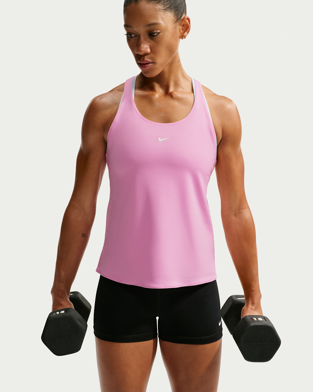 Canotta Dri-FIT Nike Pro – Donna - Pink Rise/Bianco