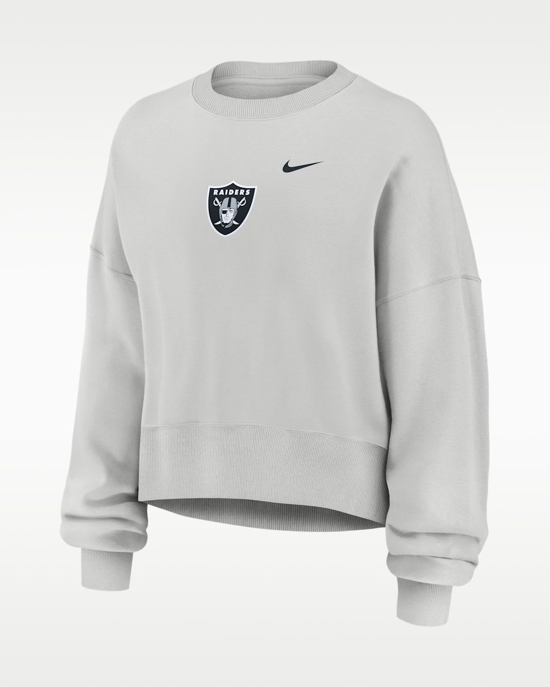 Las Vegas Raiders Primetime Phoenix Women's Nike NFL Oversized Pullover Crew - Grey