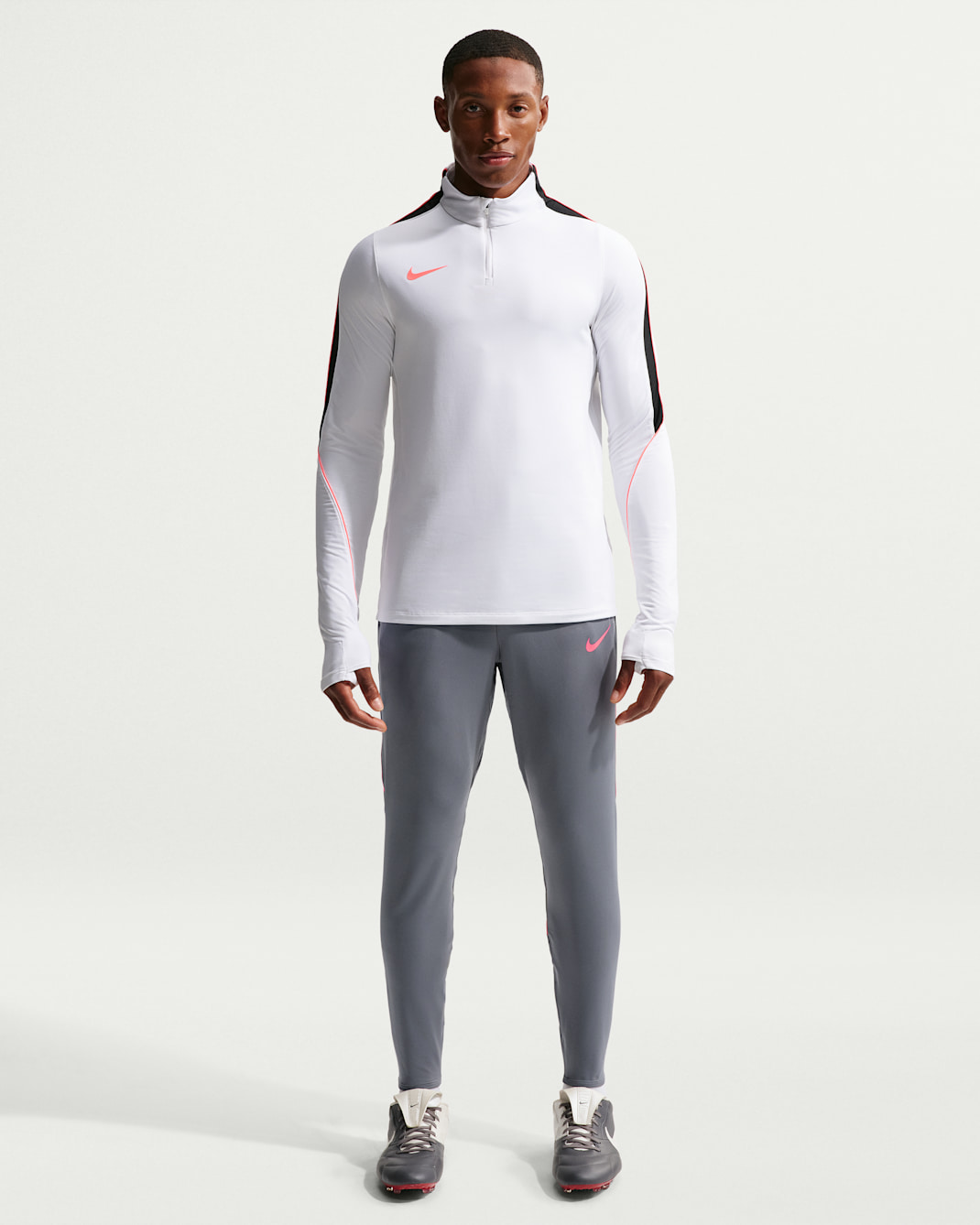 Nike Strike Men's Dri-FIT Football Trousers - Smoke Grey/Black/Hot Punch/Hot Punch