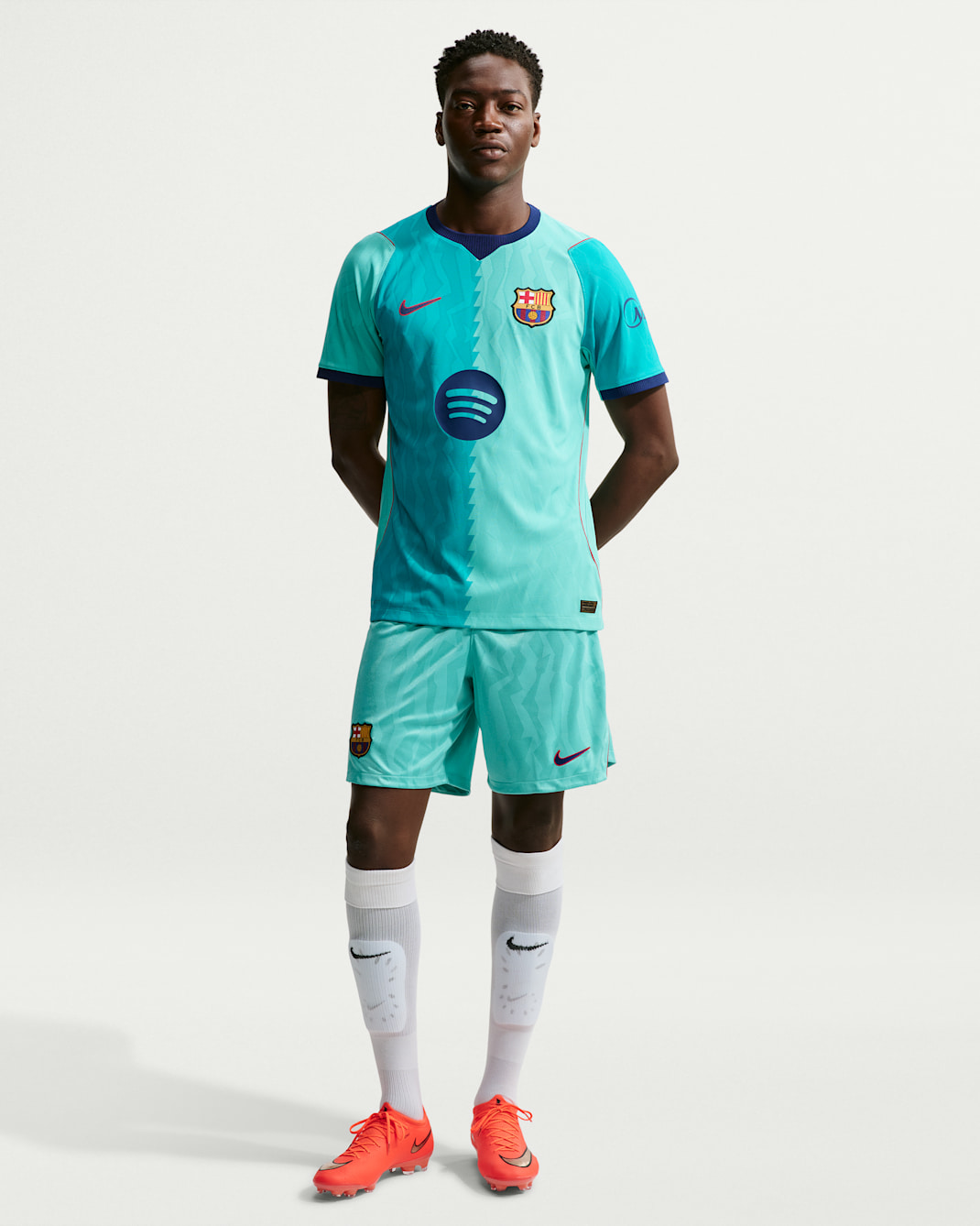 F.C. Barcelona 2026/27 Stadium Third Men's Nike Dri-FIT Football Replica Shorts - Green Frost/Gym Red/Loyal Blue