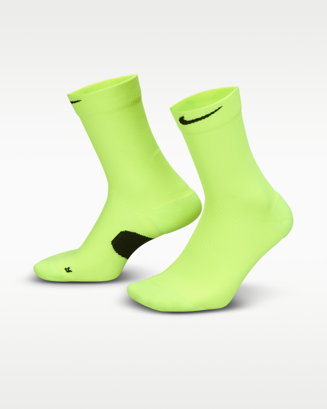 Calze di media lunghezza Nike Running Midweight (1 paio) - Volt/Nero/Nero