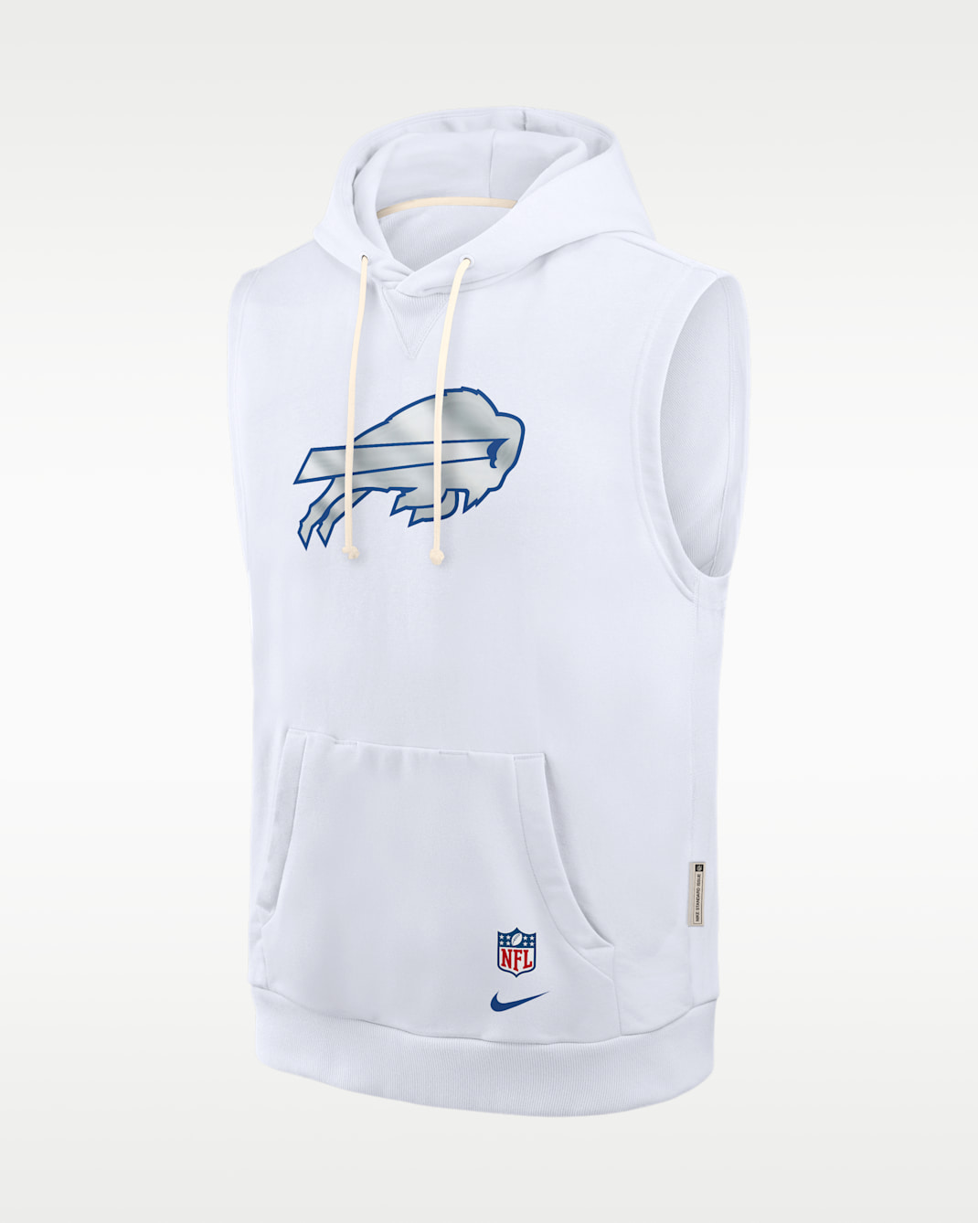 Sudadera con gorro sin cierre sin mangas Nike Dri-FIT de la NFL para hombre Buffalo Bills Rivalries Collection Sideline - Blanco