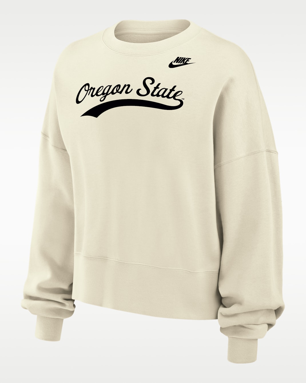 Sudadera de cuello redondo universitaria Nike Phoenix de tejido Fleece para mujer Oregon State - Vela