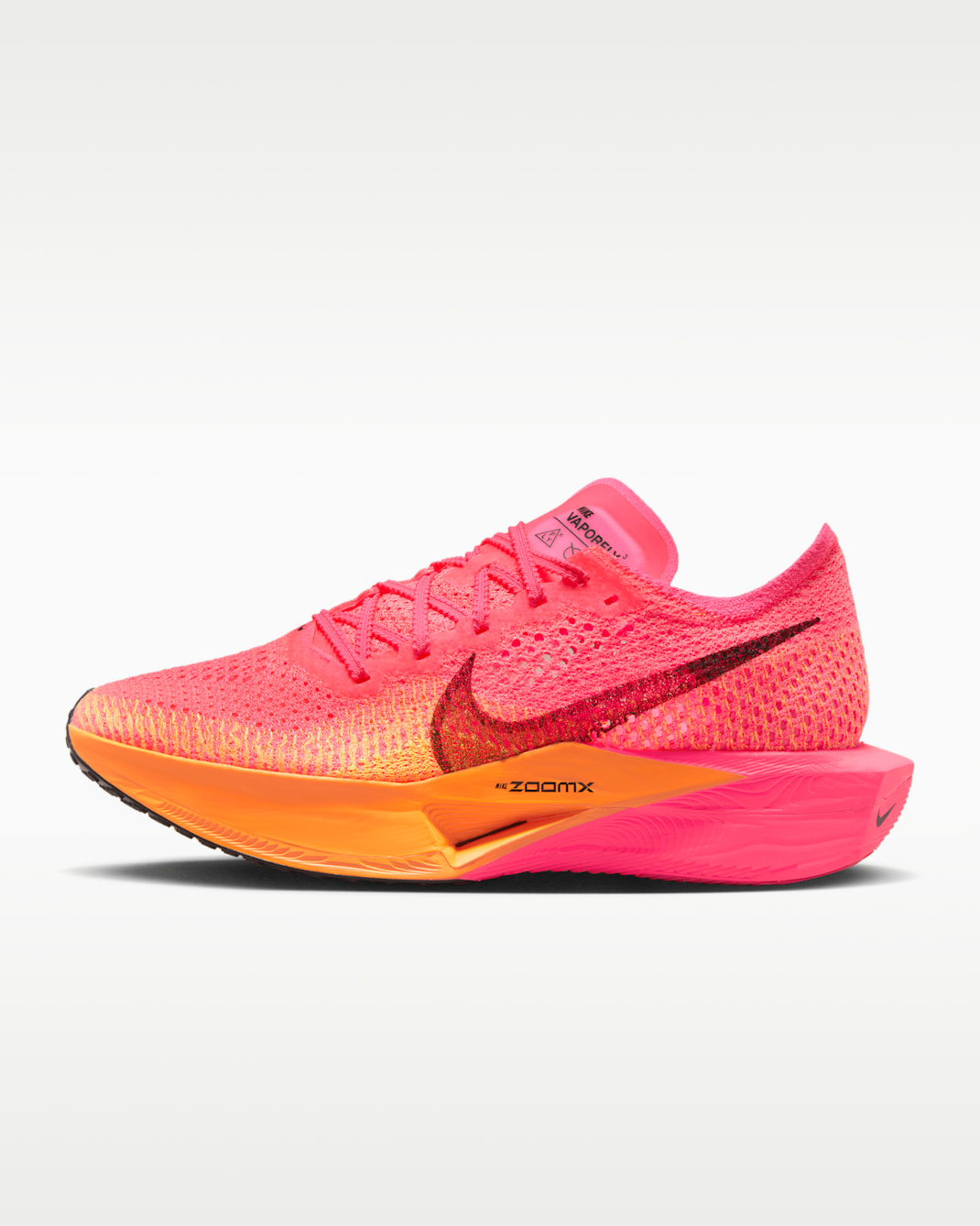 Nike Vaporfly 3 女款路跑競速鞋 - Hyper Pink/Laser Orange/黑色