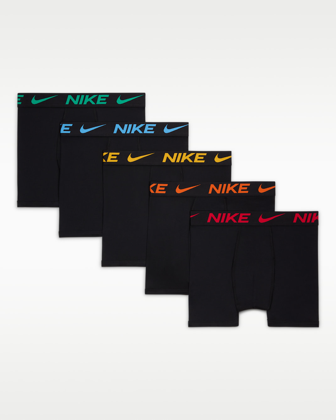 Nike Dri-FIT Big Kids' Color Pop Boxer Briefs (5-Pack) - Black