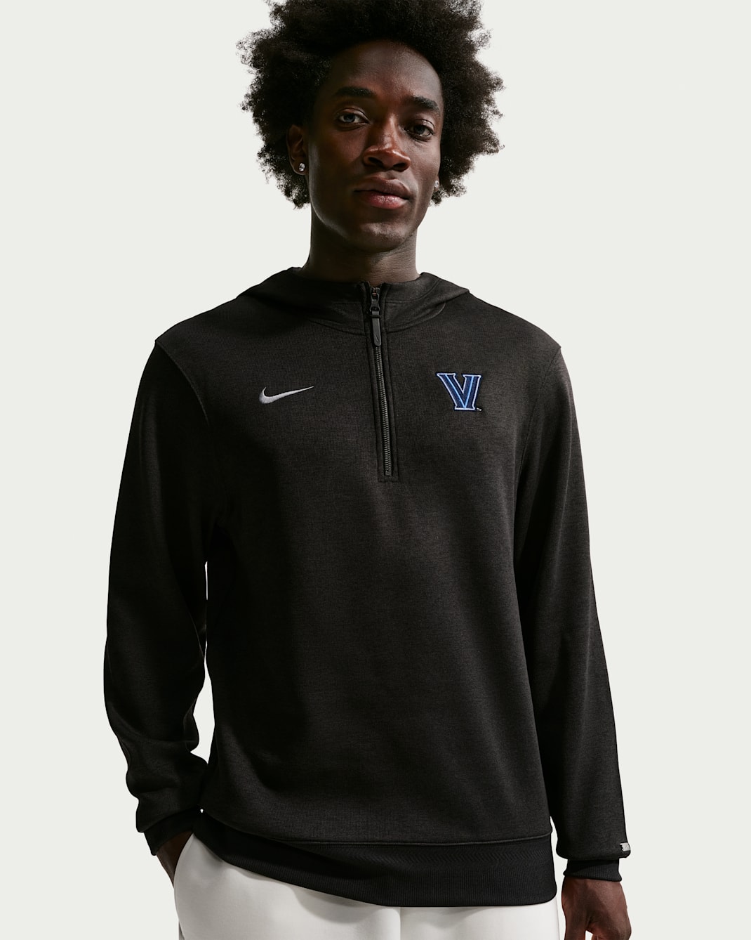 Sudadera con gorro de entrenador de básquetbol para hombre Villanova Wildcats Nike NCAA - Negro