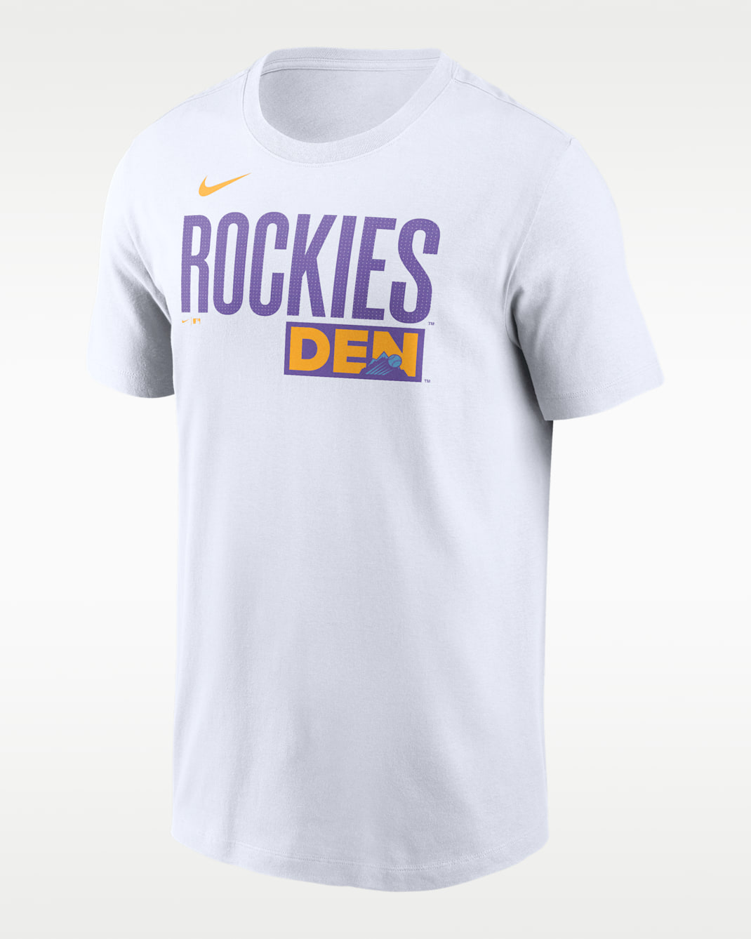 Playera Nike de la MLB para hombre Colorado Rockies City Connect Wordmark - Blanco
