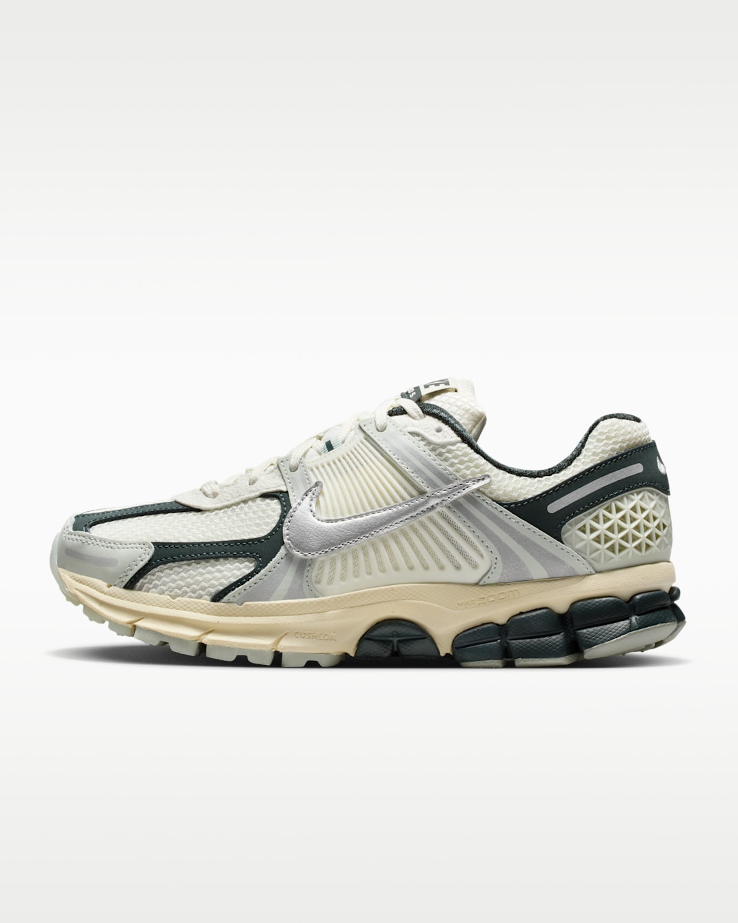 Nike Zoom Vomero 5 Women's Shoes with Reflective Accents - Sail/Light Silver/Seaweed/Metallic Silver