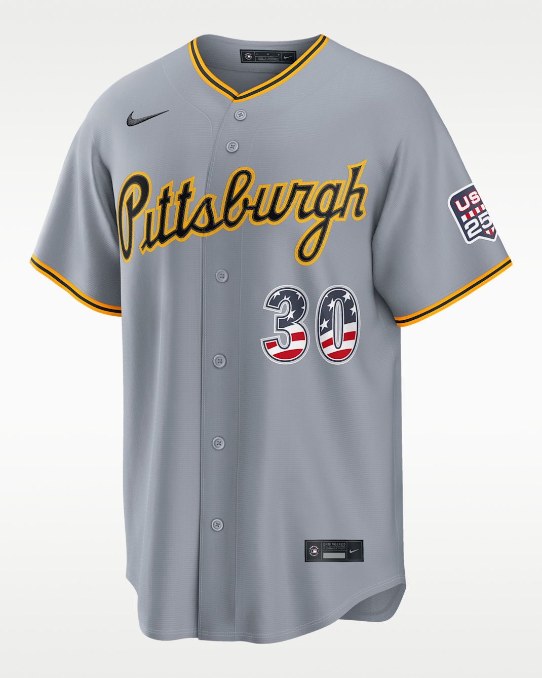 Paul Skenes Pittsburgh Pirates USA 250 Men's Nike MLB Stadium Jersey - Grey