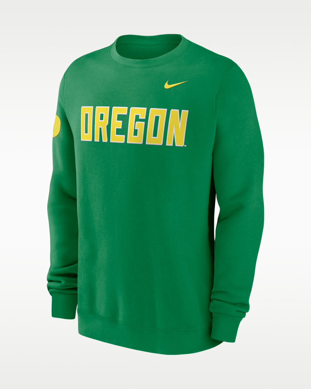 Oregon Sideline Club Men's Nike College Pullover Crew - Apple Green