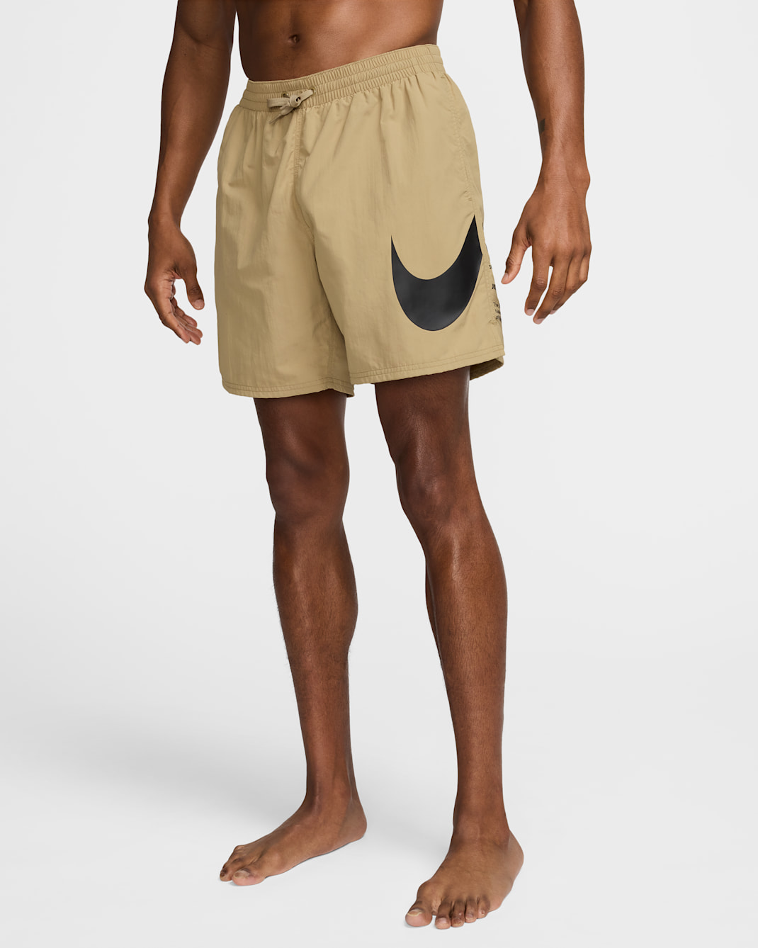 Shorts de playa o alberca con forro completo de 18 cm para hombre Nike Swim - Beige paracaídas/Negro/Negro