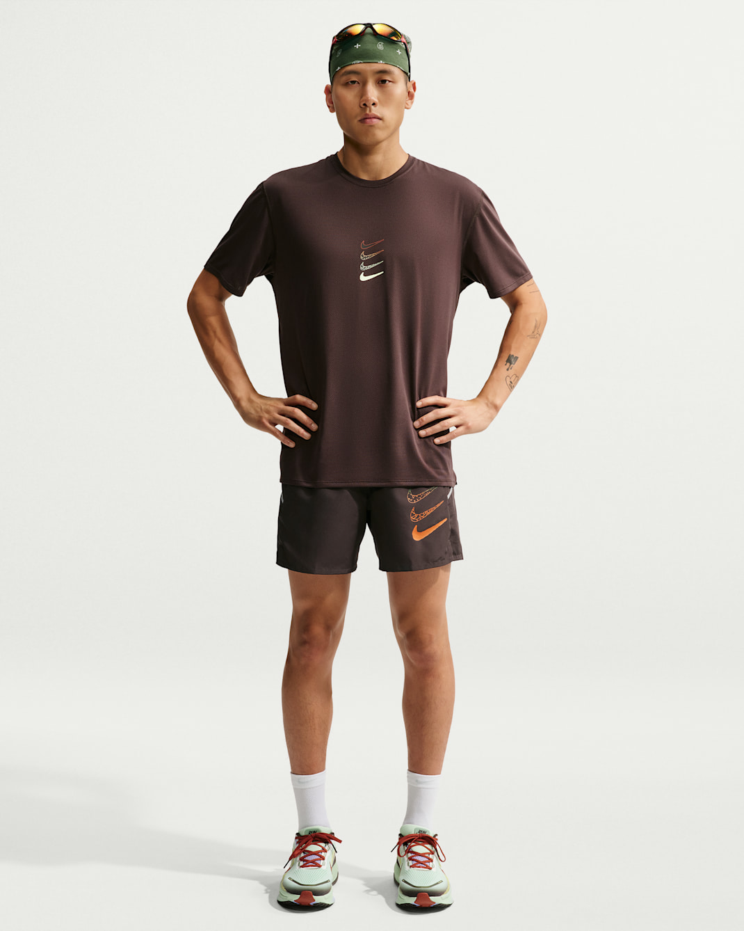 กางเกงวิ่งขาสั้น 5 นิ้วมีซับในผู้ชาย Dri-FIT Nike Miler - Tar