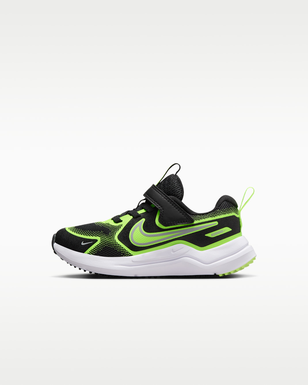 Nike Cosmic Runner Little Kids' Shoes - Black/Volt/Wolf Grey