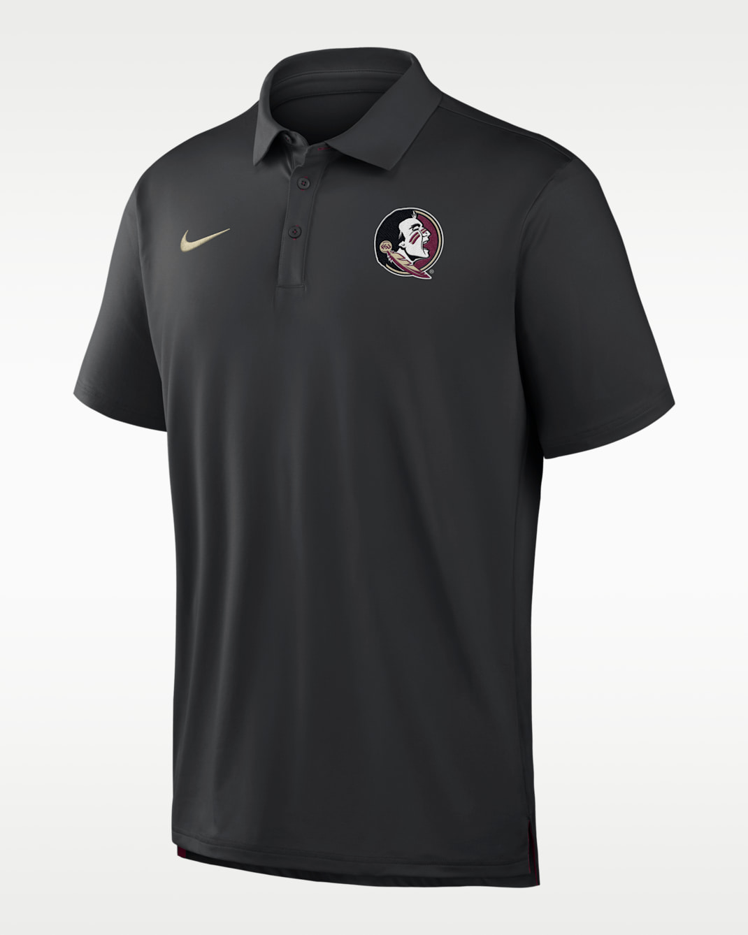 Polo universitaria Nike Dri-FIT para hombre Florida State Tour - Negro/Castaña team