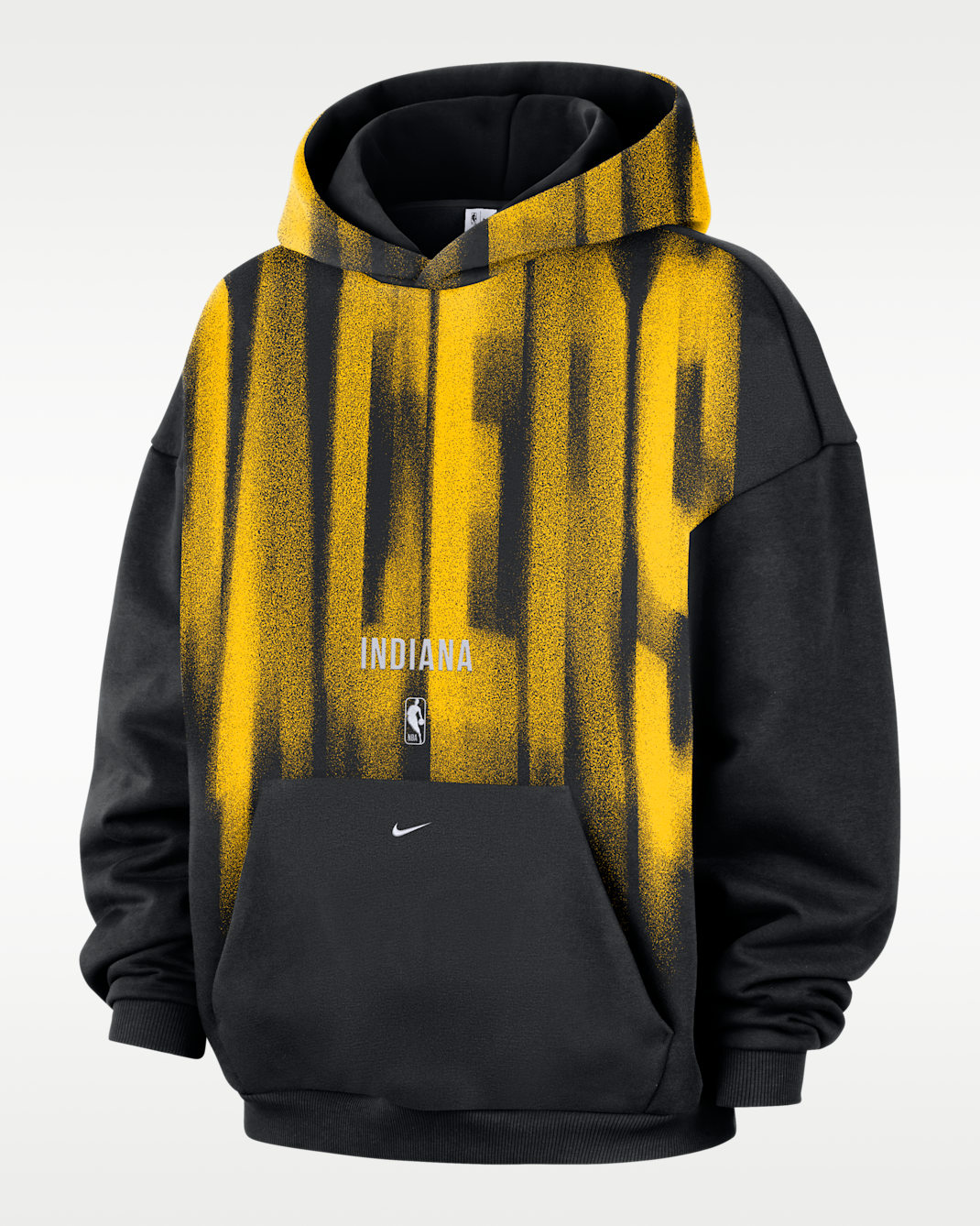 Indiana Pacers Standard Issue Men's Therma-FIT Fleece Basketball Hoodie - Black/White