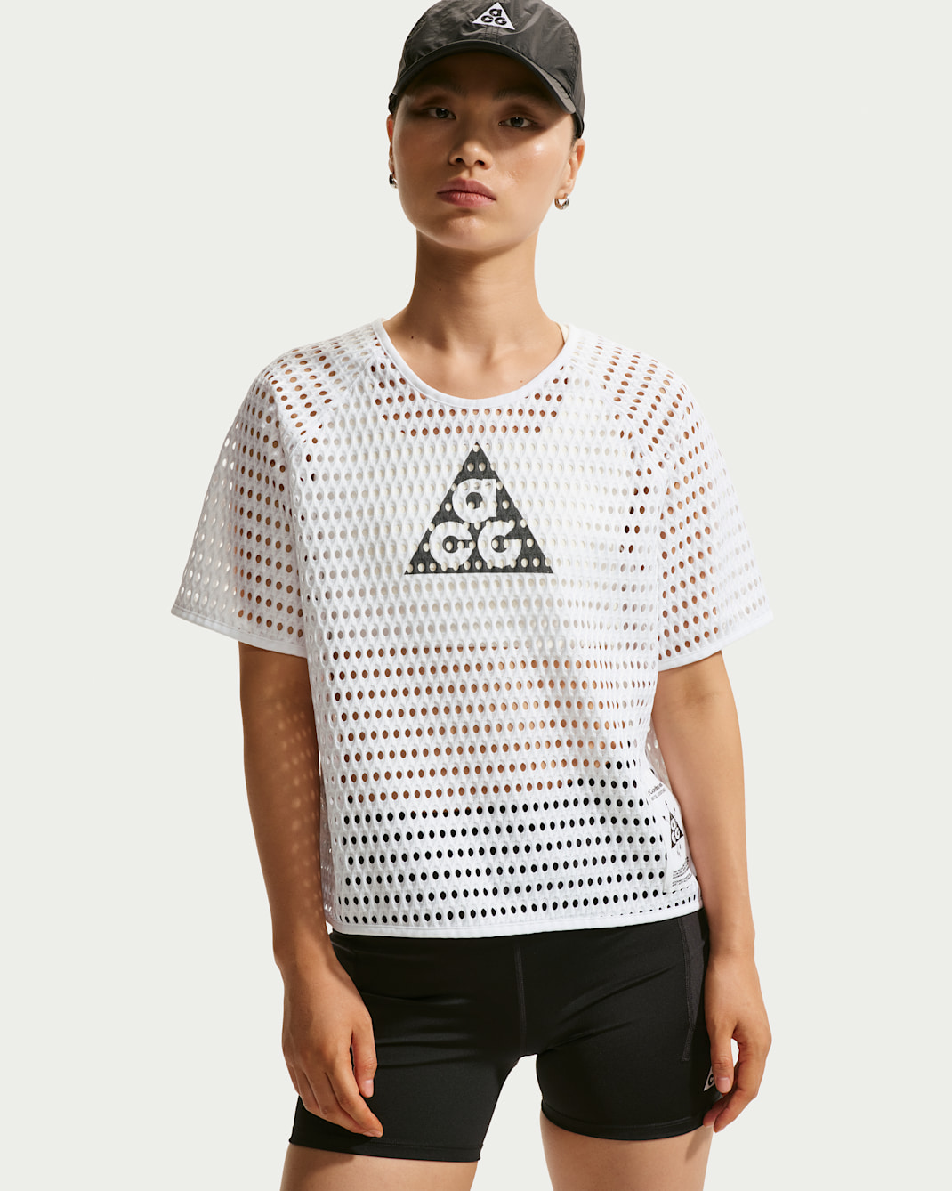 ACG Radical AirFlow Women's Dri-FIT Short-Sleeve Trail-Running Top - White/Anthracite