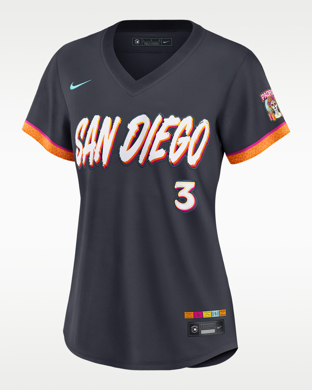 Jersey Nike de la MLB stadium para mujer Jackson Merrill San Diego Padres City Connect - Negro