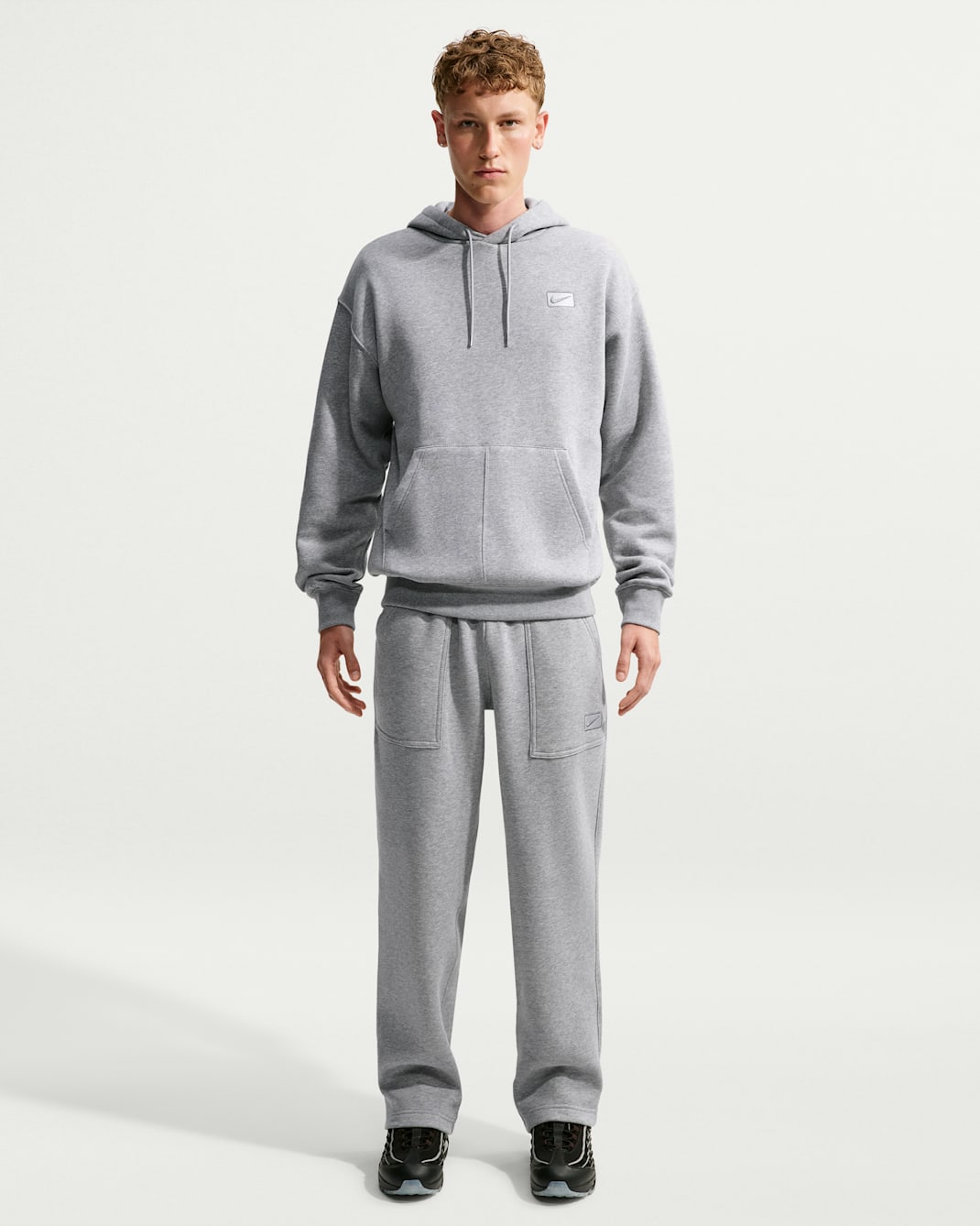 Nike Sportswear Men's Fleece Open-Hem Pants - Dark Grey Heather