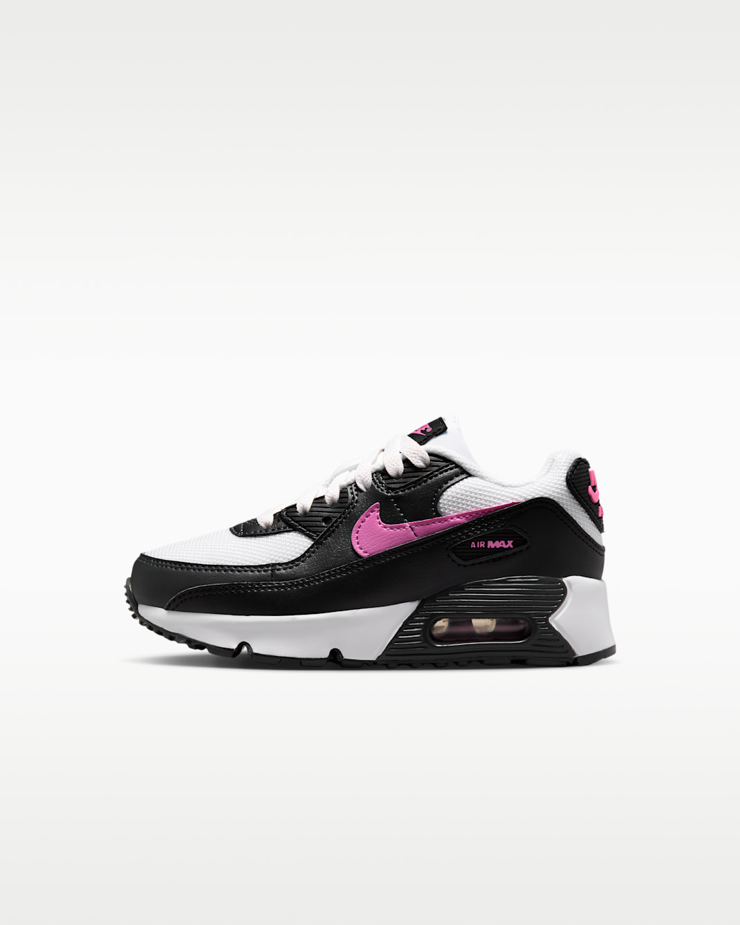 Nike Air Max 90 Younger Kids' Shoes - White/Black/Anthracite/Playful Pink