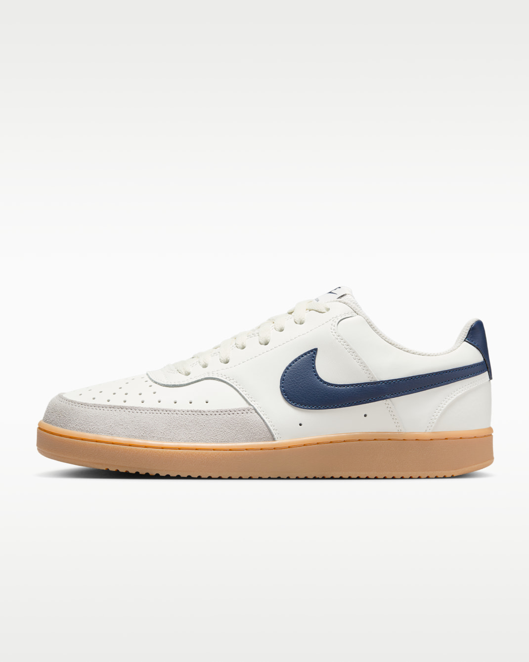 Nike Court Vision Low Herrenschuh - Sail/Gum Light Brown/Light Iron Ore/Midnight Navy
