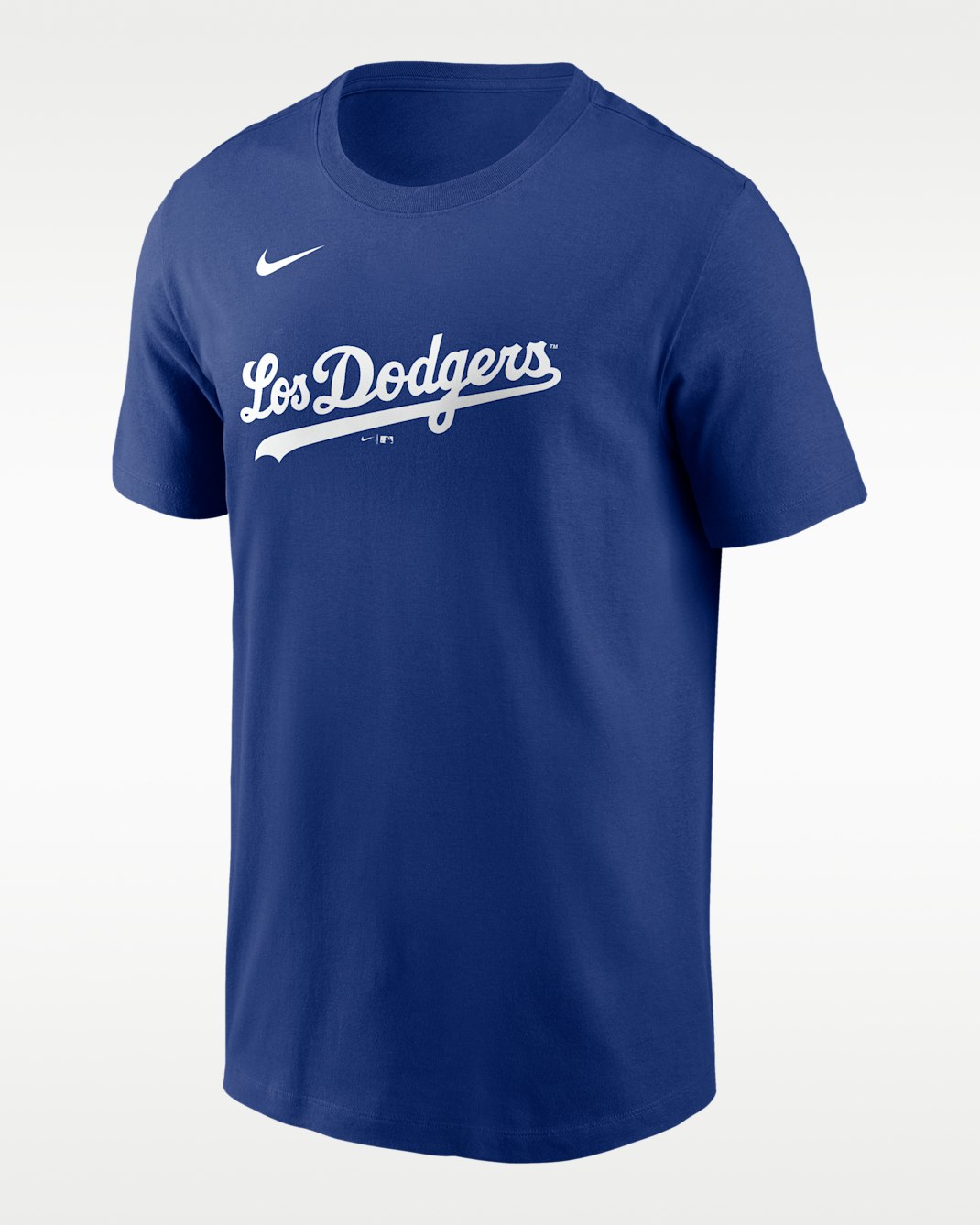 Playera Nike de la MLB para hombre Los Angeles Dodgers City Connect Wordmark - Azul enérgico