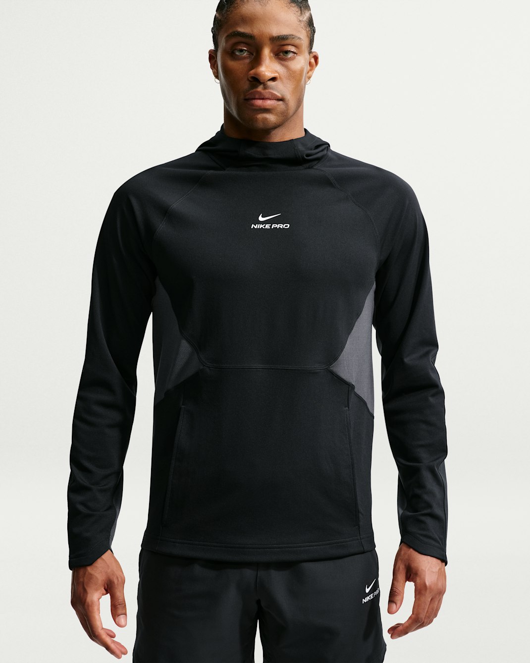 Nike Pro Men's Dri-FIT Mid-Layer Training Top - Black/White