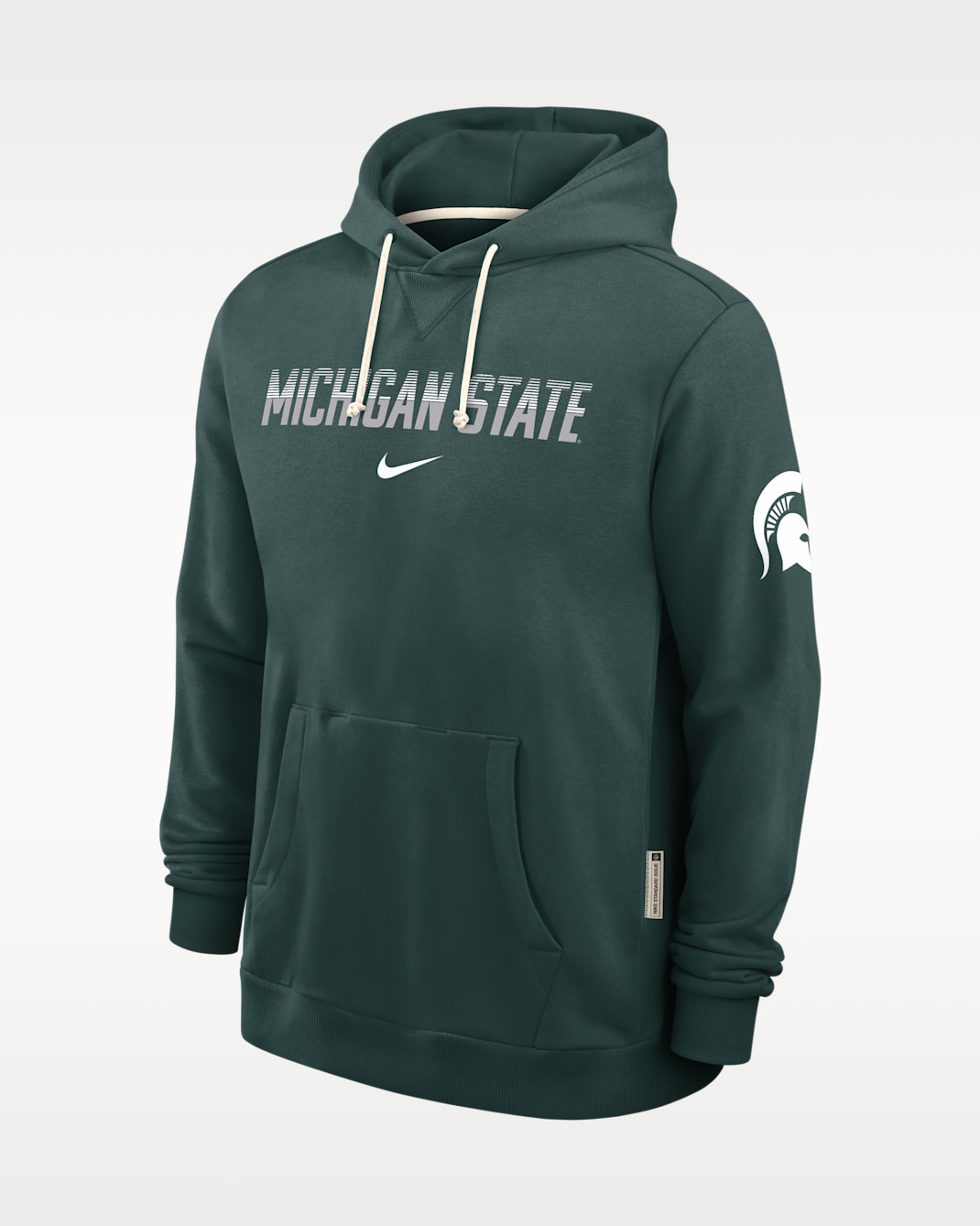 Michigan State Sideline Standard Issue Men's Nike Dri-FIT College Pullover Hoodie - Pro Green