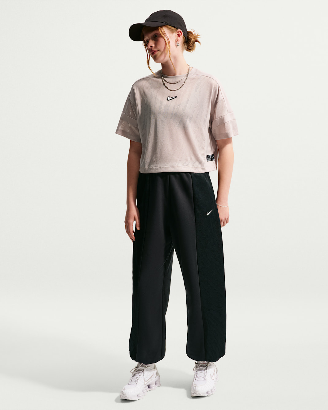 Nike Sportswear Big Kids' (Girls') Fleece Pants - Black/White