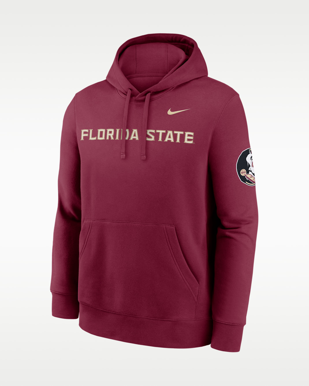 Florida State Sideline Club Men's Nike College Pullover Hoodie - Team Maroon
