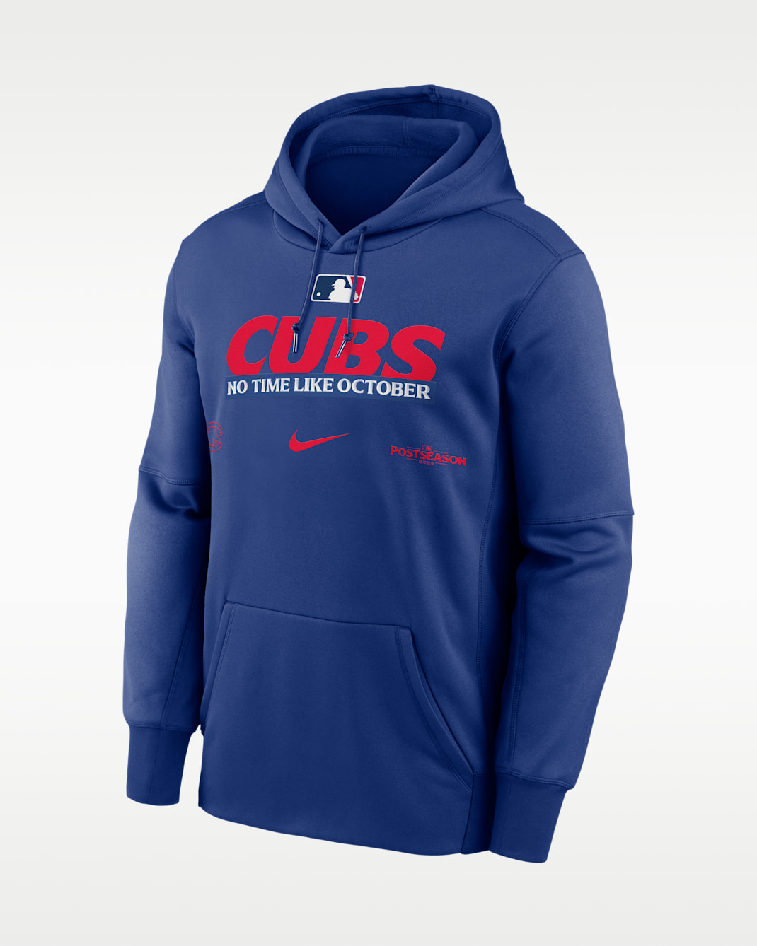 Chicago Cubs 2026 Postseason Authentic Collection Men's Nike Therma-FIT MLB Pullover Hoodie - Rush Blue
