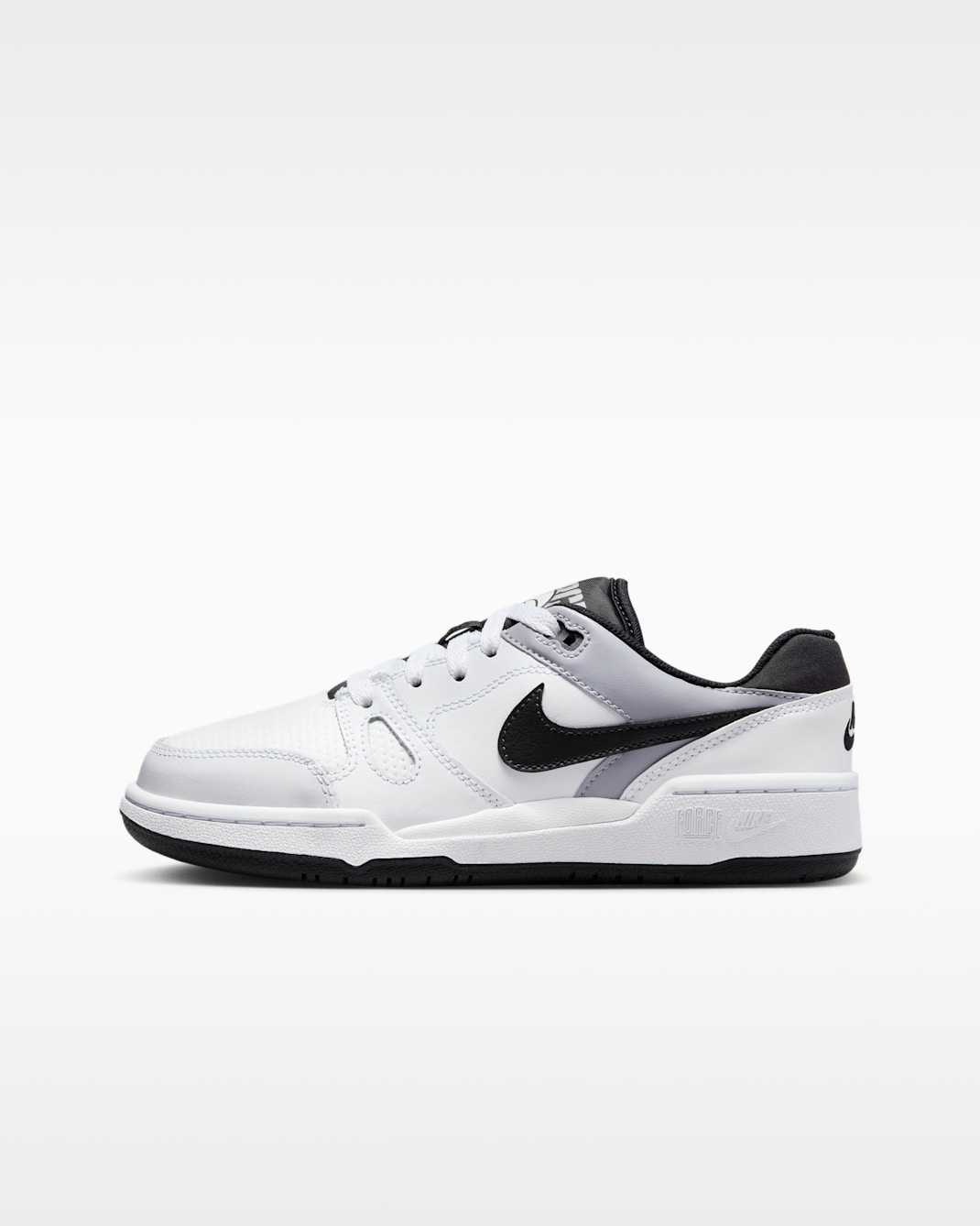 Chaussure Nike Full Force Low pour ado - Blanc/Pewter/Noir/Noir