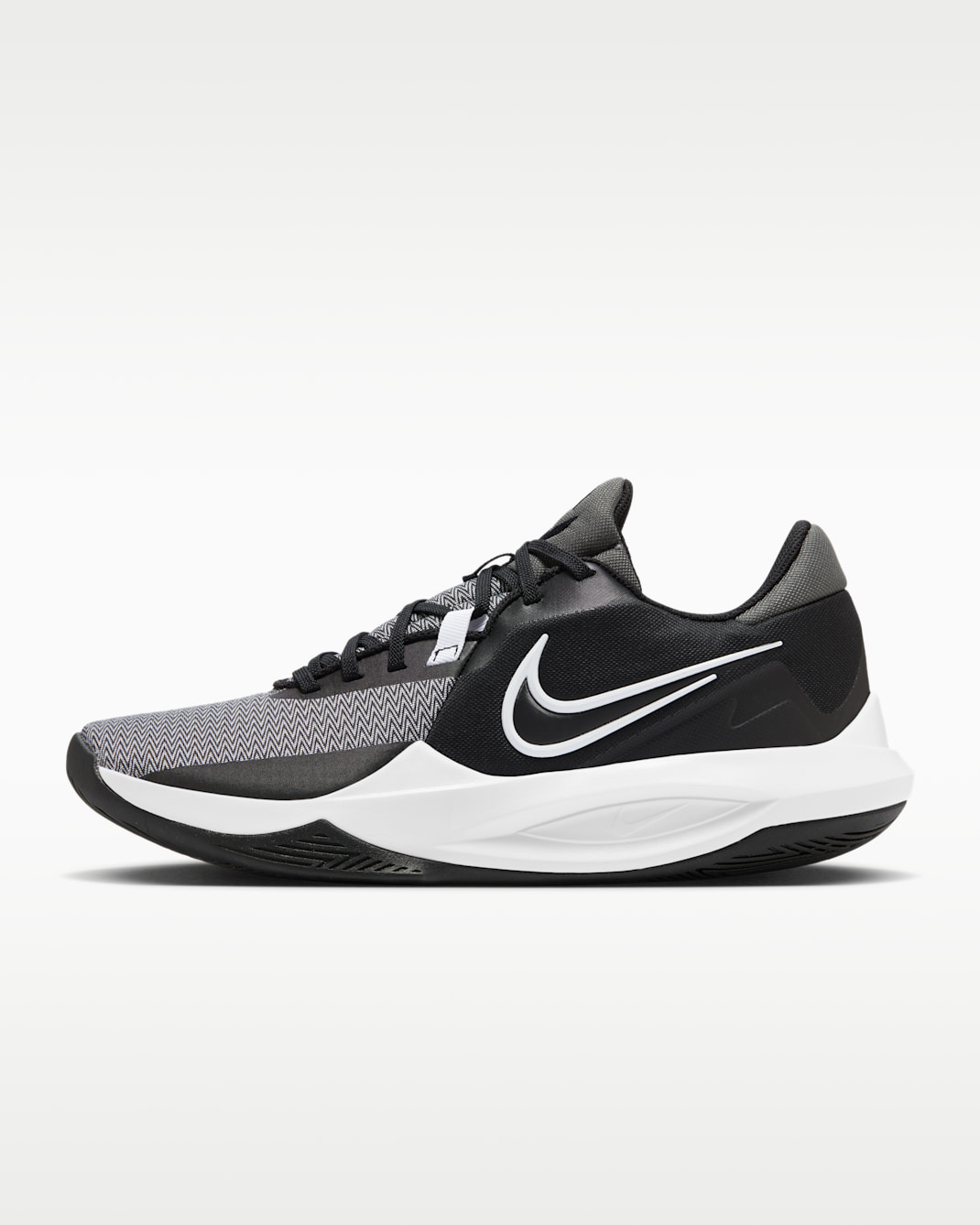 Nike Precision 6 Basketball Shoes - Black/Iron Grey/White/White