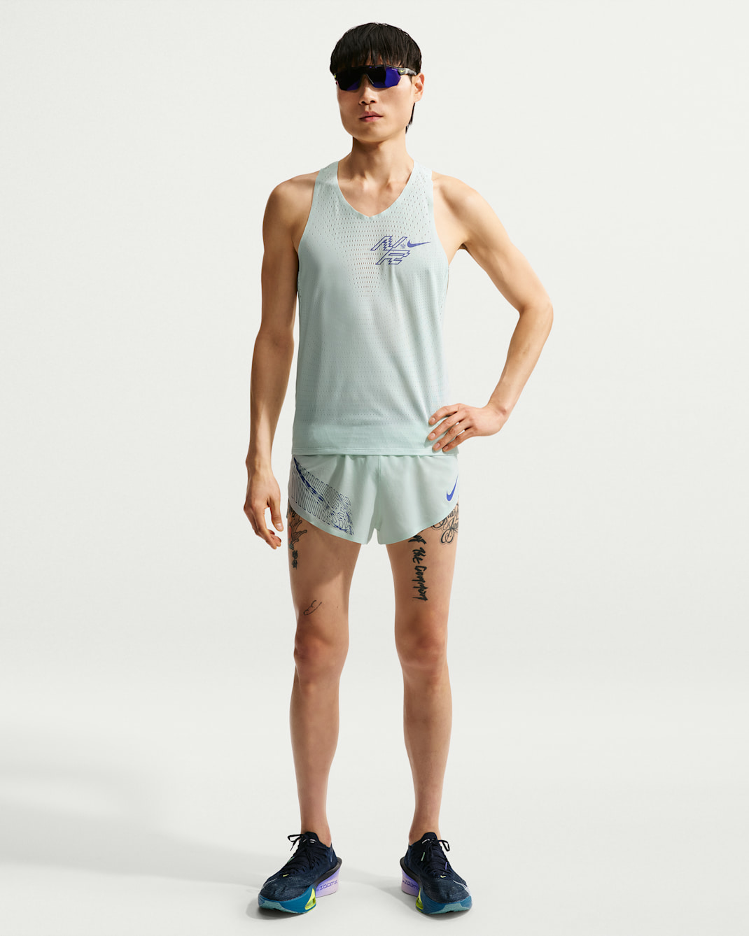 Nike AeroSwift Men's Dri-FIT ADV 5cm (approx.) Brief-Lined Running Shorts - Barely Green/Lapis