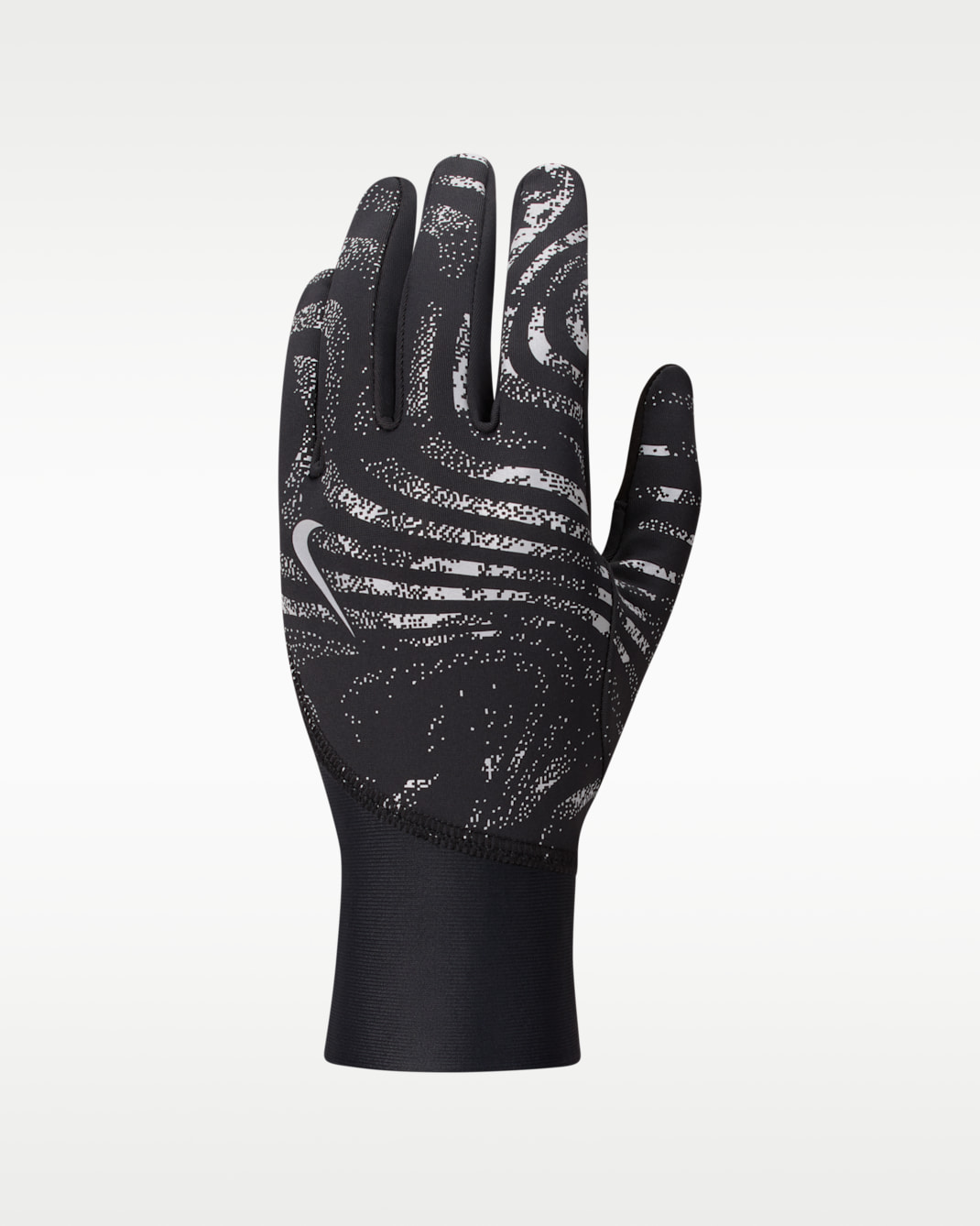 Gants de running réfléchissants Nike Pacer Therma-FIT pour homme - Noir/Noir/Silver