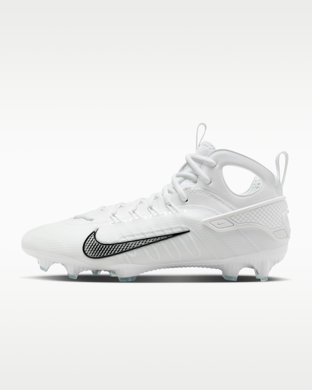 Nike Huarache 9 Elite LAX Lacrosse Cleats - White/White/Black