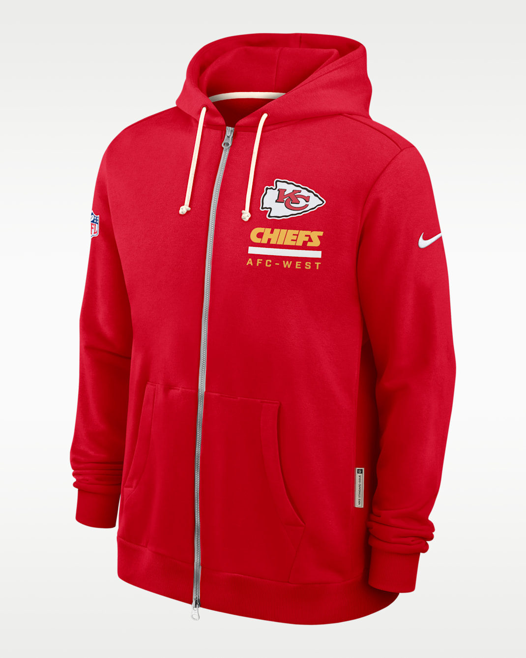 Sudadera con gorro de cierre completo Nike Dri-FIT de la NFL para hombre Kansas City Chiefs Utility Player Sideline - Rojo