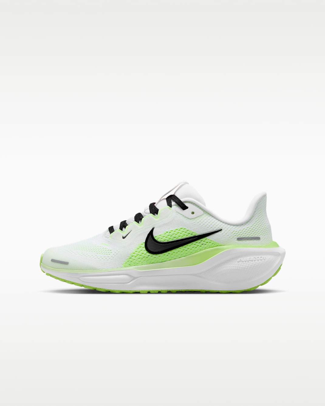 Nike Pegasus 41 Older Kids' Road Running Shoes - White/Volt Ice/Barely Volt/Black