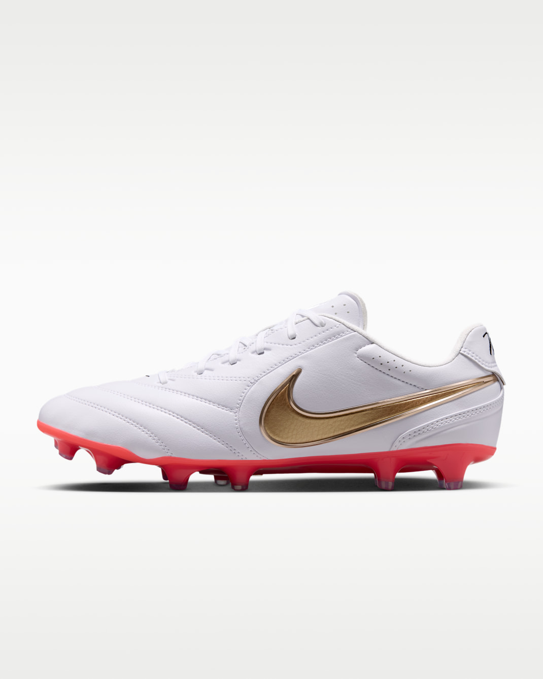 Nike Tiempo Ligera Pro Firm-Ground Low-Top Football Boots - White/Bright Crimson/Blur
