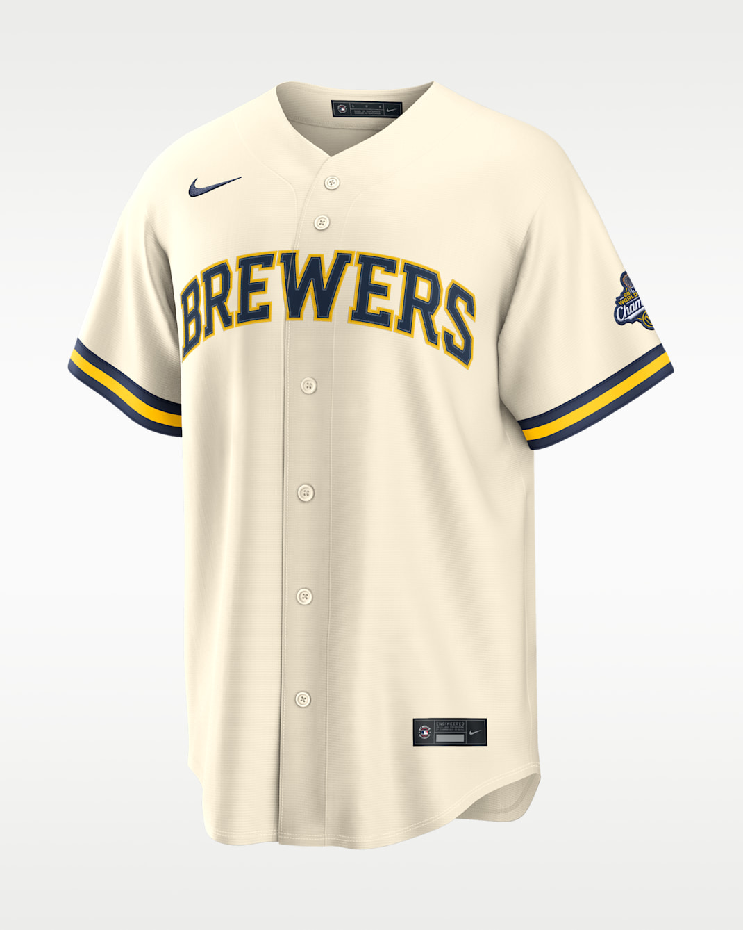 Christian Yelich Milwaukee Brewers 2026 World Series Champions Men's Nike MLB Replica Jersey - Cream