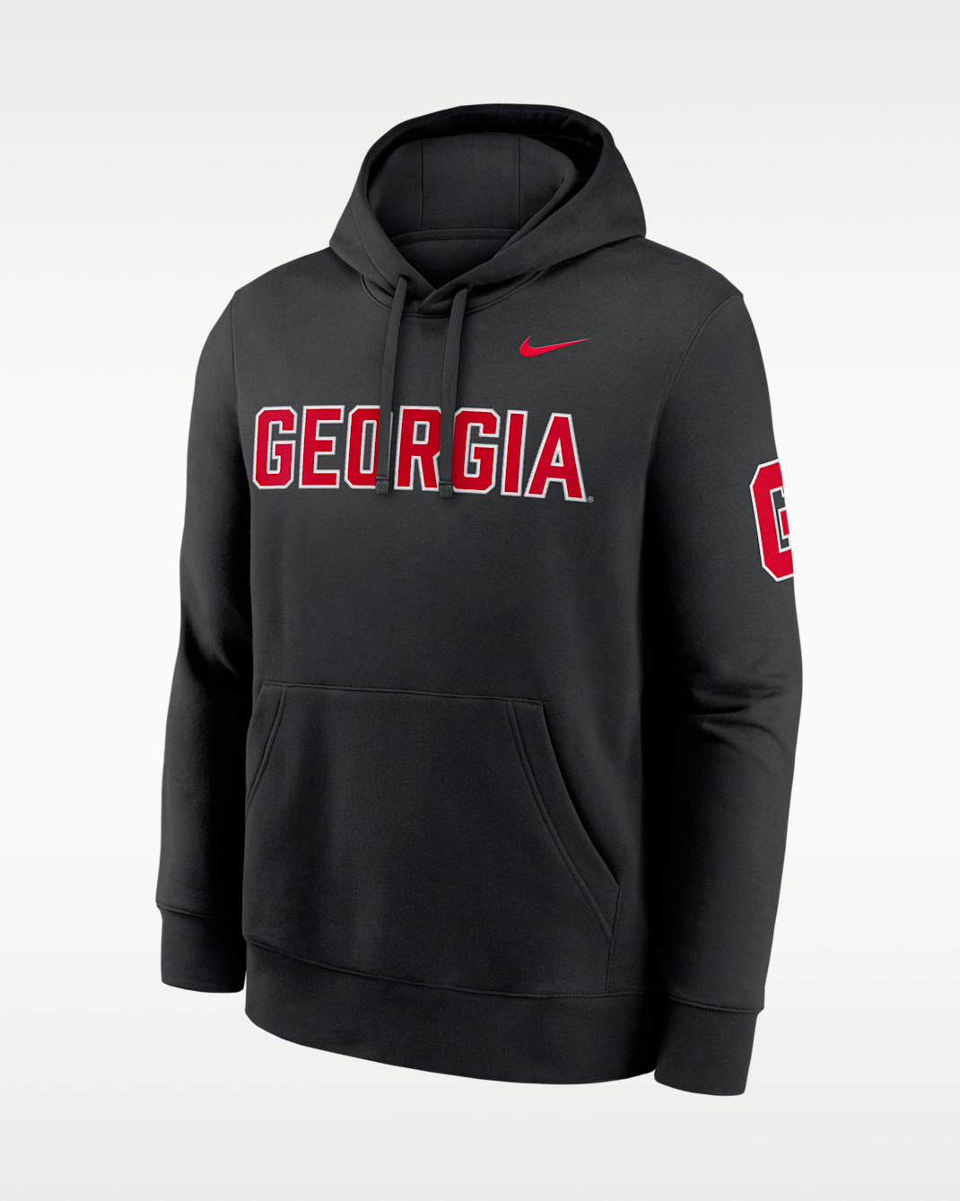 Georgia Sideline Club Men's Nike College Pullover Hoodie - Black