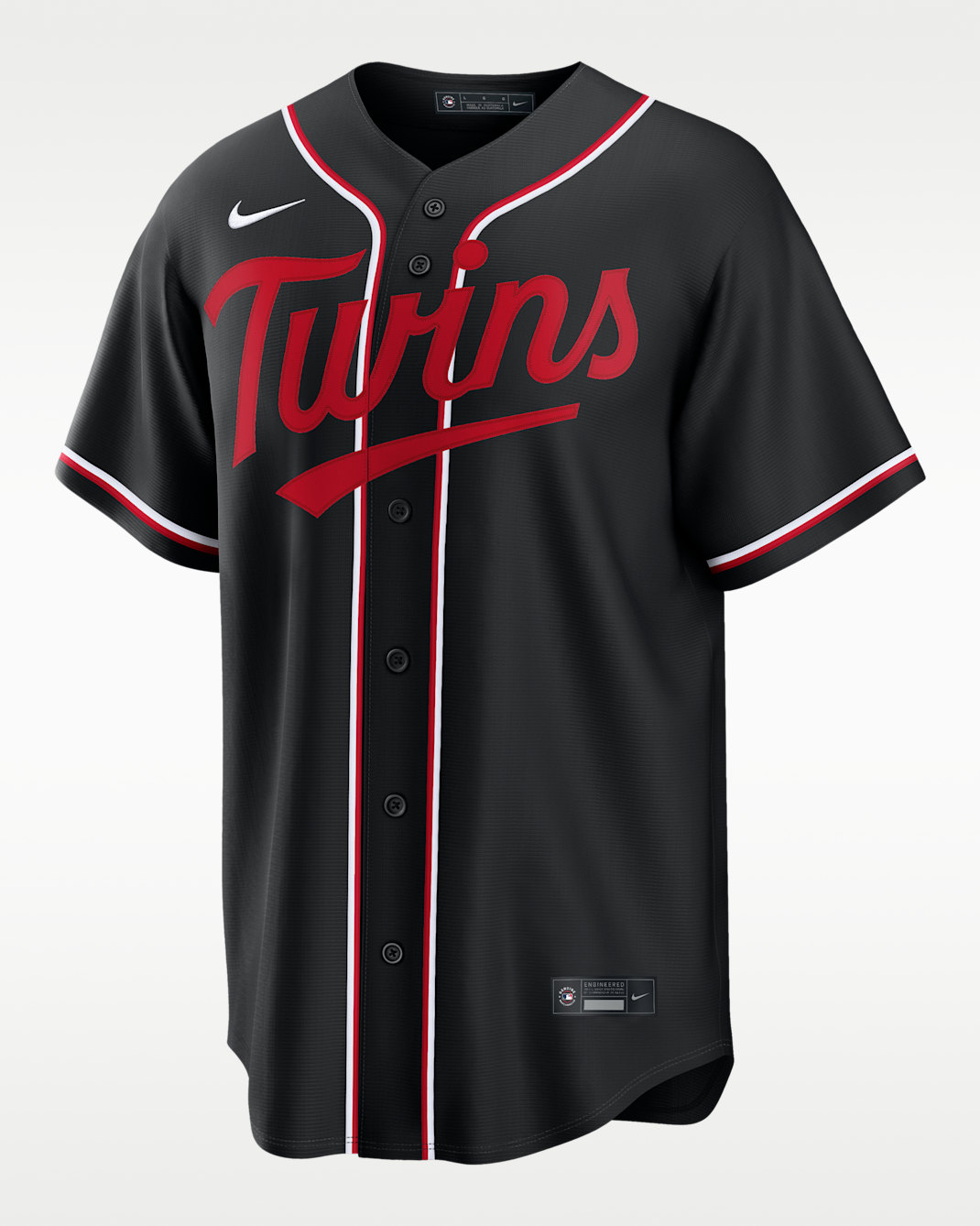 Minnesota Twins Men's Nike MLB Replica Fashion Jersey - Black/Red