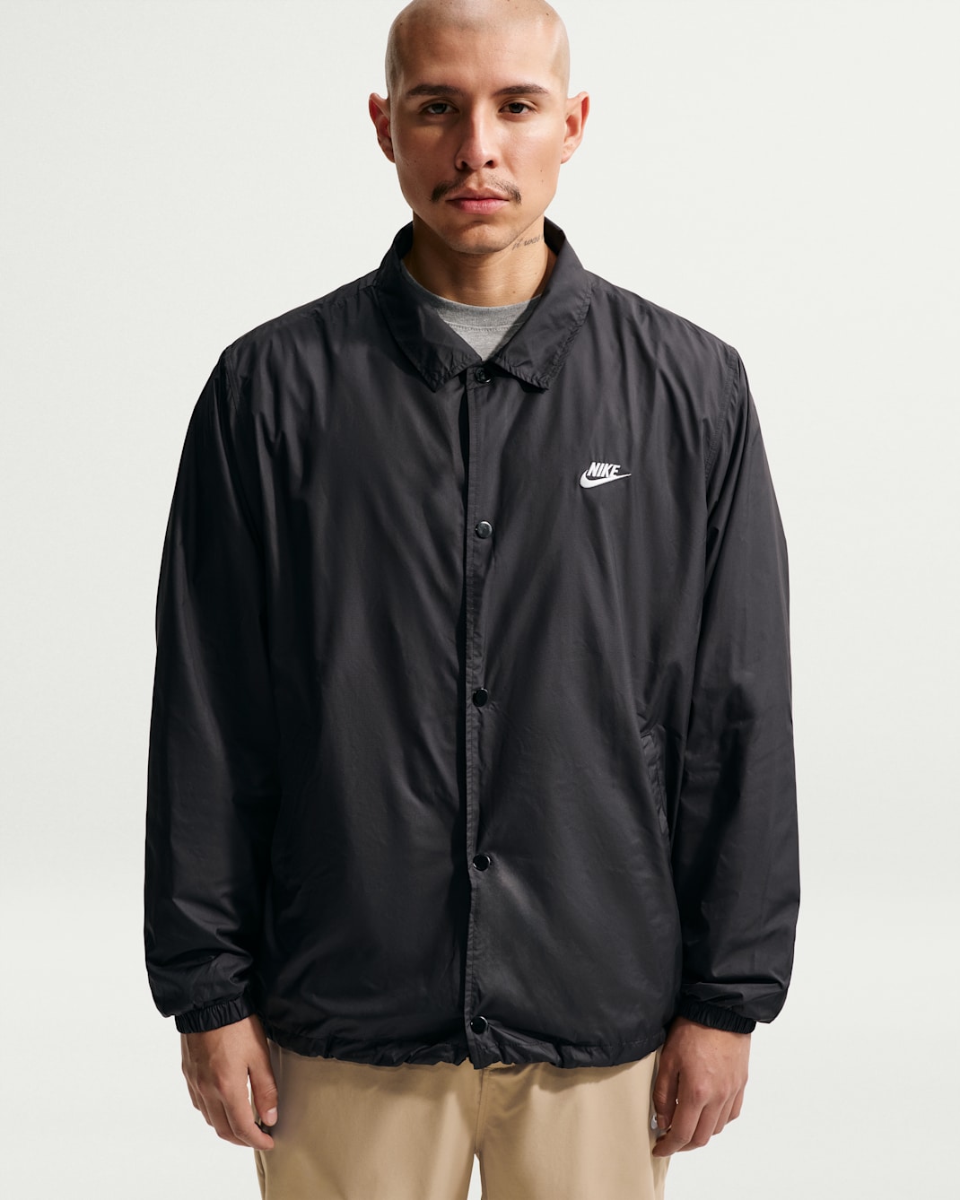 Nike Club Men's Coaches' Jacket - Black/White