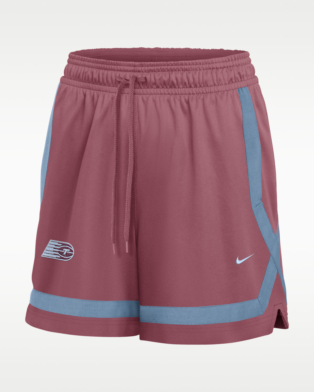 Toronto Tempo Women's Nike Studio Fleece 12.5cm (approx.) Shorts - Pink Smoke/Work Blue/Hydrogen Blue