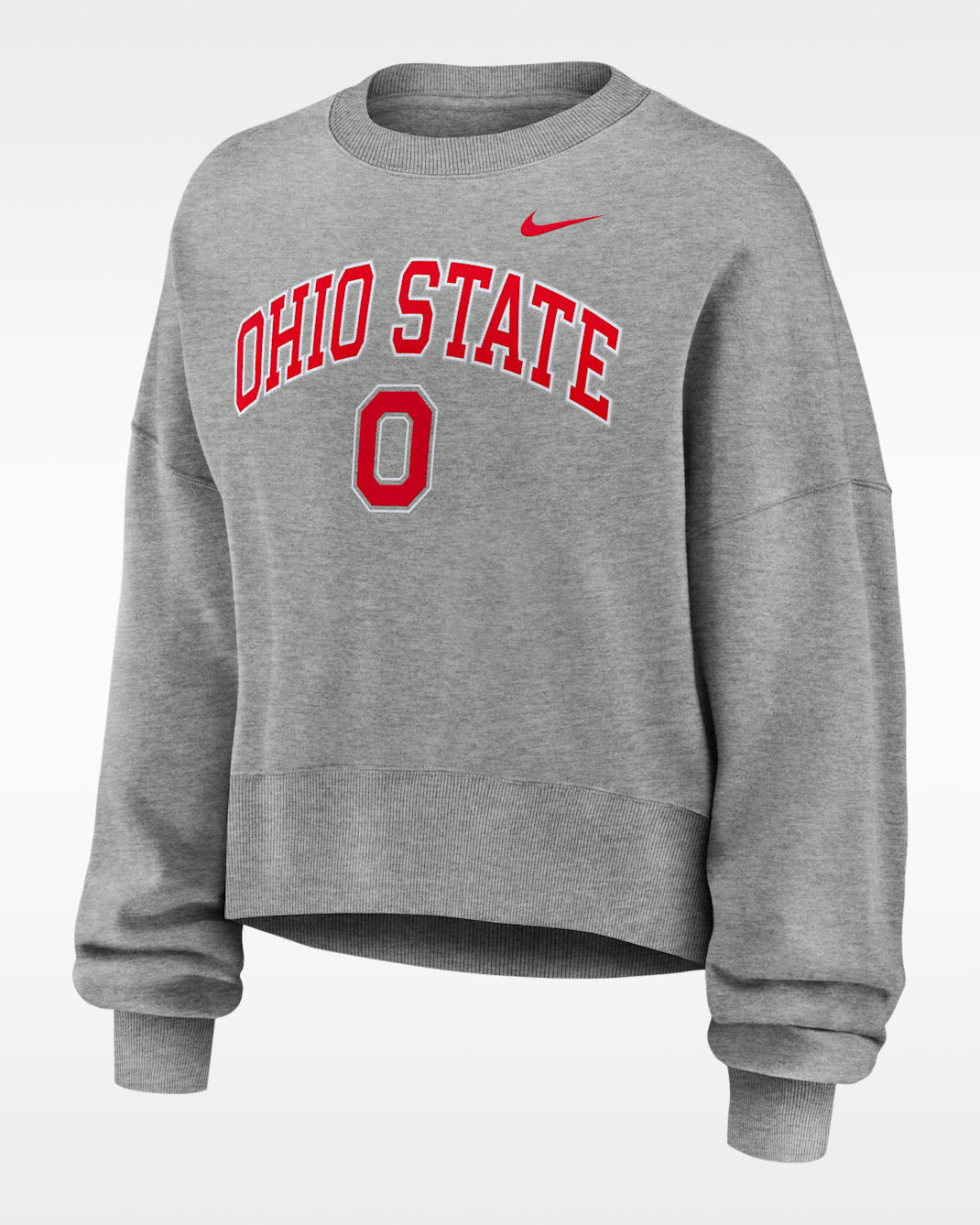 Ohio State Phoenix Arch Women's Nike College Pullover Crew - Grey Heather