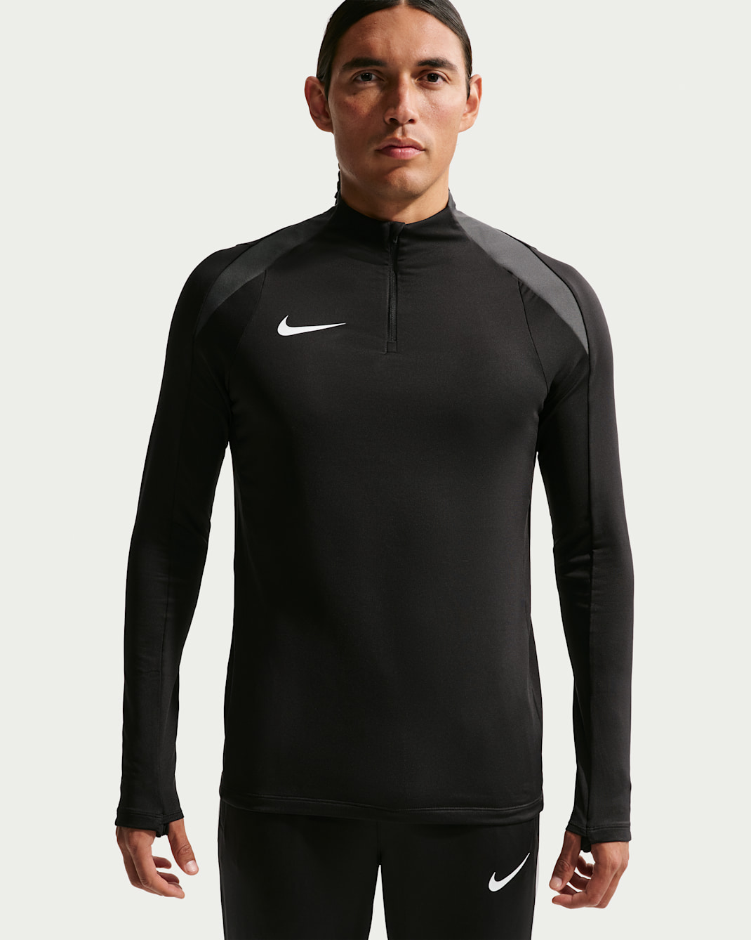 Nike Strike Part superior d'entrenament de futbol Dri-FIT amb mitja cremallera - Home - Negre/Anthracite/Blanc