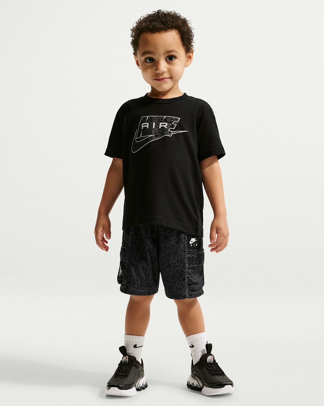 Nike Toddler Dri-FIT 2-Piece Air Printed Cargo Shorts Set - Anthracite