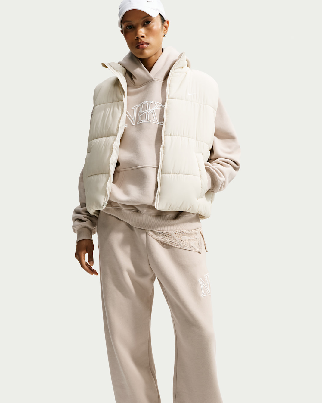 Nike Studio Fleece Medium Weight "Graphic Pack" Women's Oversized Pullover Logo Hoodie