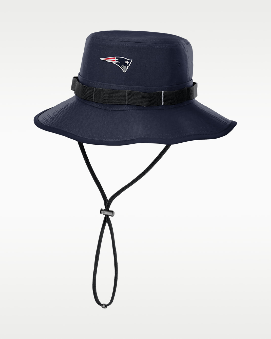 Gorro tipo pescador universitario Dri-FIT de la NFL de los New England Patriots para hombre, Primetime Apex Boonie - Azul marino